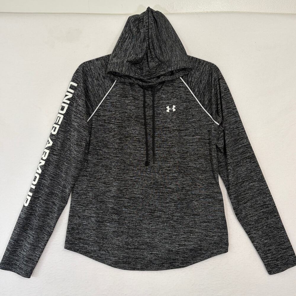 Under Amour Hoodie Women's Medium Gray Pullover Activewear Top Shirt